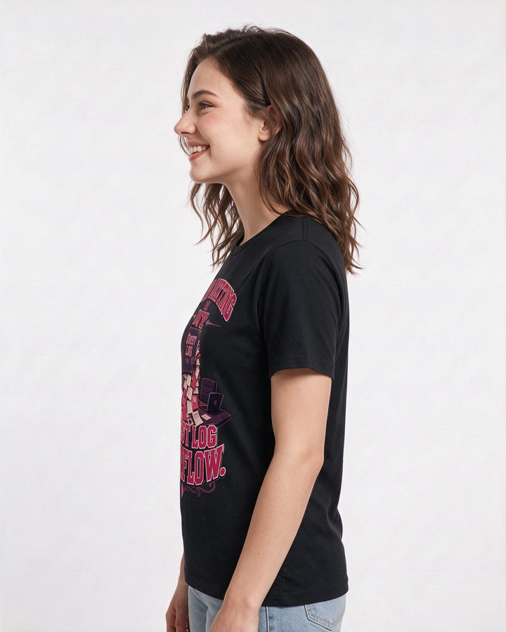 Gaming Black T-Shirt for Women – Game Night Graphic Tee product image 2