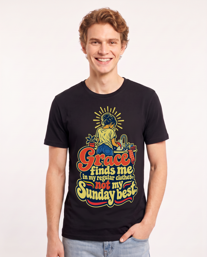 Christian Faith Black T-Shirt for Men – Everyday Expression Graphic Tee product image 3