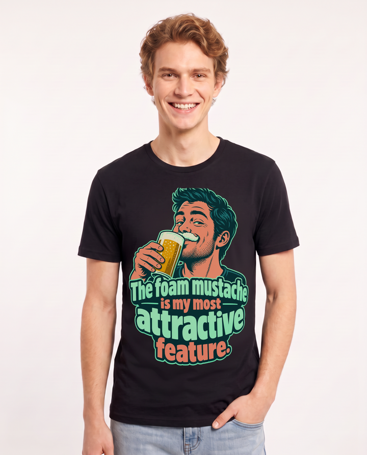 Beer Black T-Shirt for Men – Everyday Expression Graphic Tee product image 3