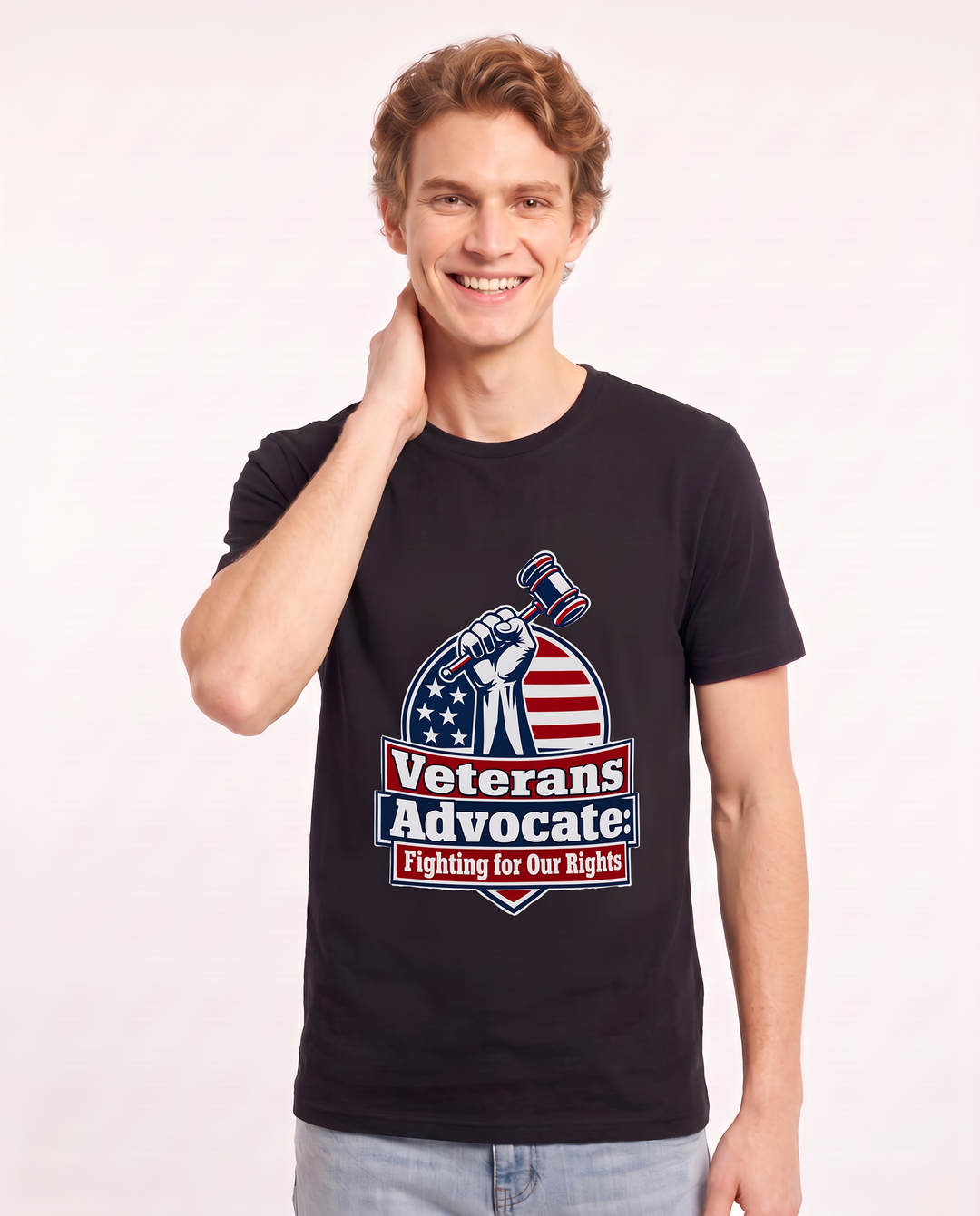 Veterans Advocate: Fighting for Our Rights Men's Black T-Shirt product image 1