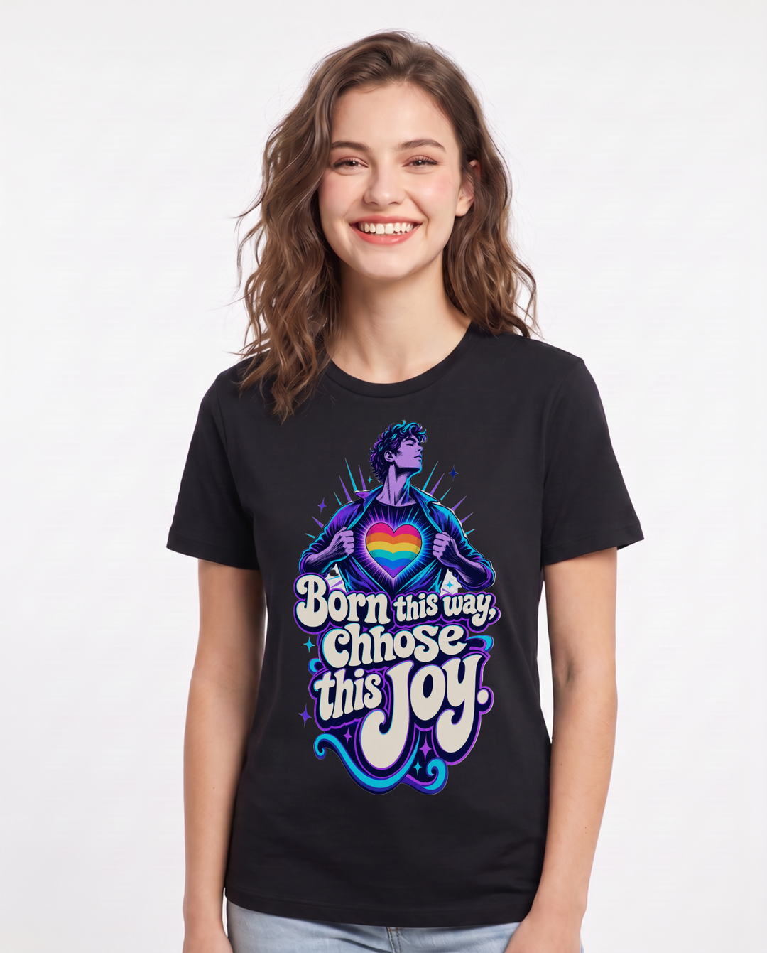 Pride Black T-Shirt for Women – Everyday Expression Graphic Tee product image 3