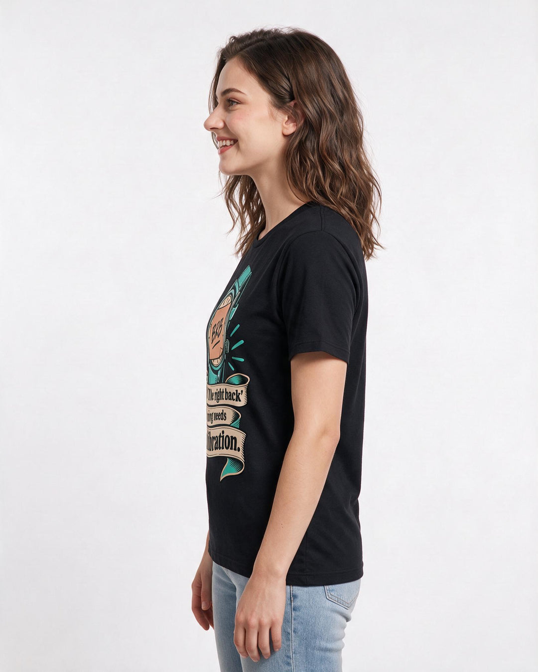 Nurse Black T-Shirt for Women – Nursing Life Graphic Tee product image 2