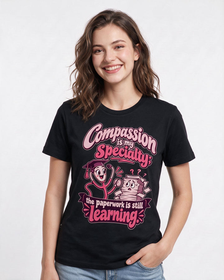 Nurse Black T-Shirt for Women – Nursing Life Graphic Tee product image 1