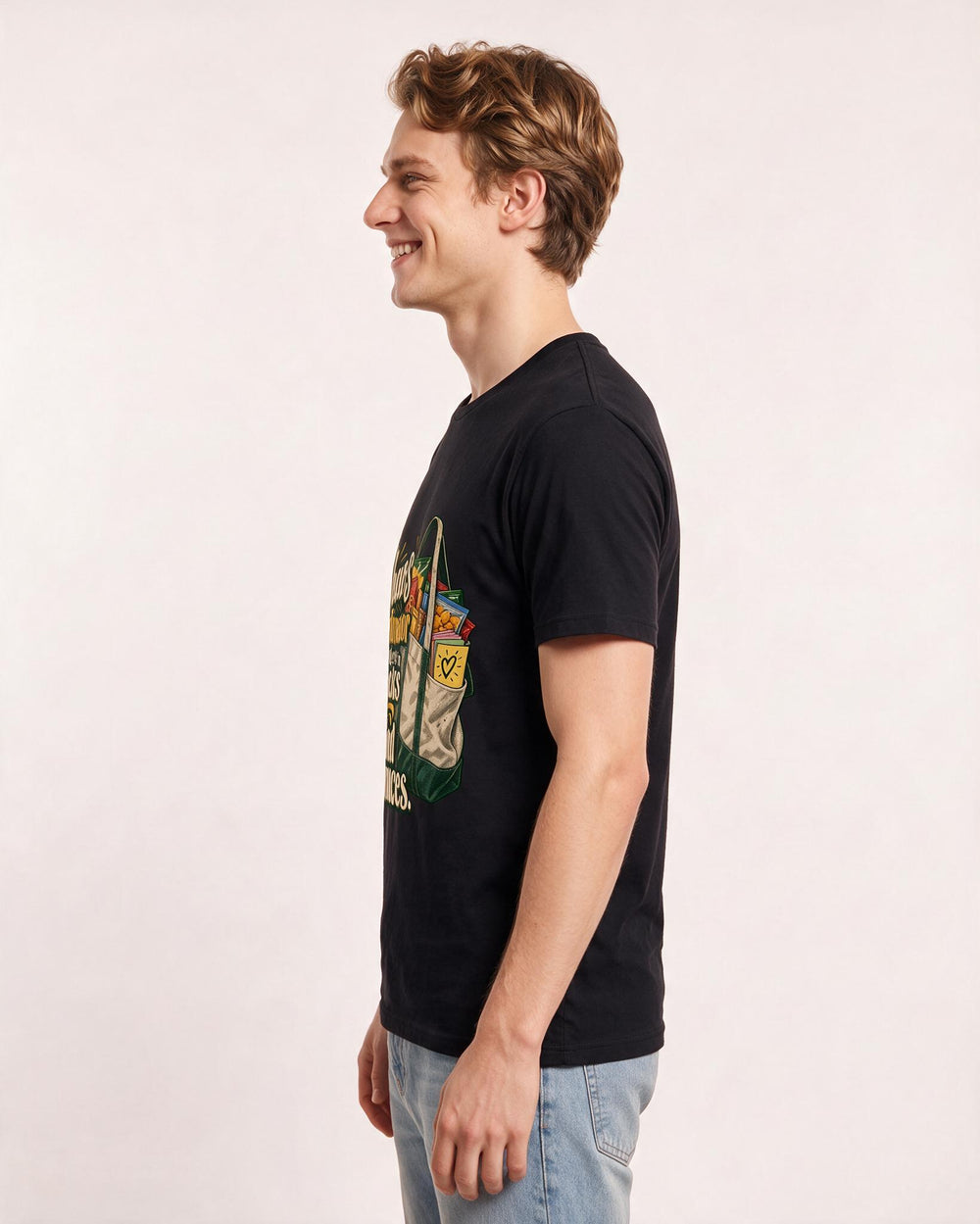 Teacher Black T-Shirt for Men – Everyday Expression Graphic Tee product image 2