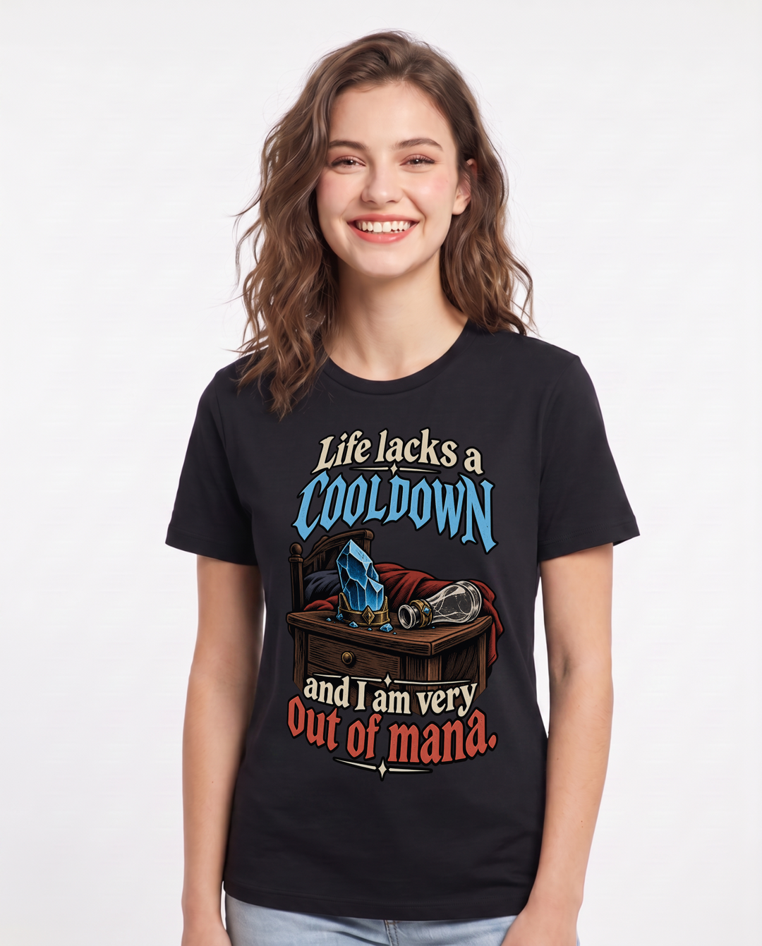 Gaming Black T-Shirt for Women – Game Night Graphic Tee product image 3