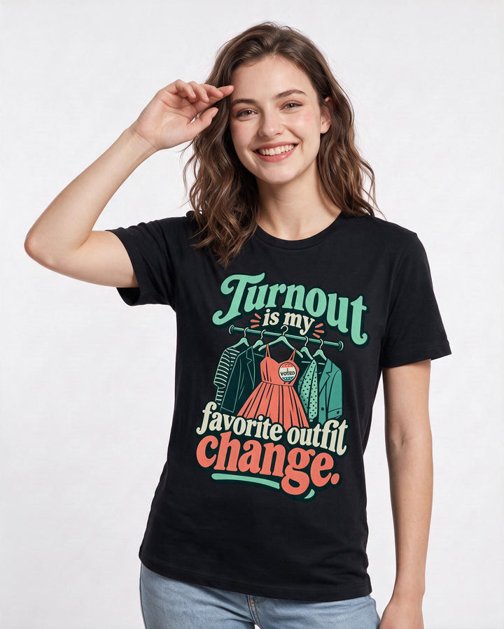 Political Statement Black T-Shirt for Women – Everyday Expression Graphic Tee product image 1