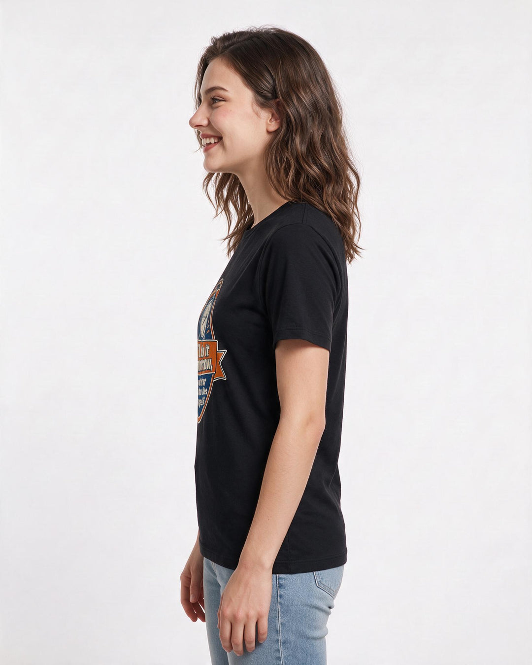 Graphic Women's Black T-Shirt - I'll do it tomorrow, and other product image 2