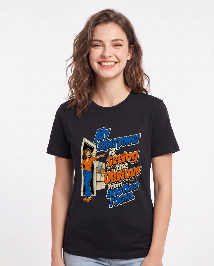 Family Black T-Shirt for Women – Everyday Expression Graphic Tee product image 3