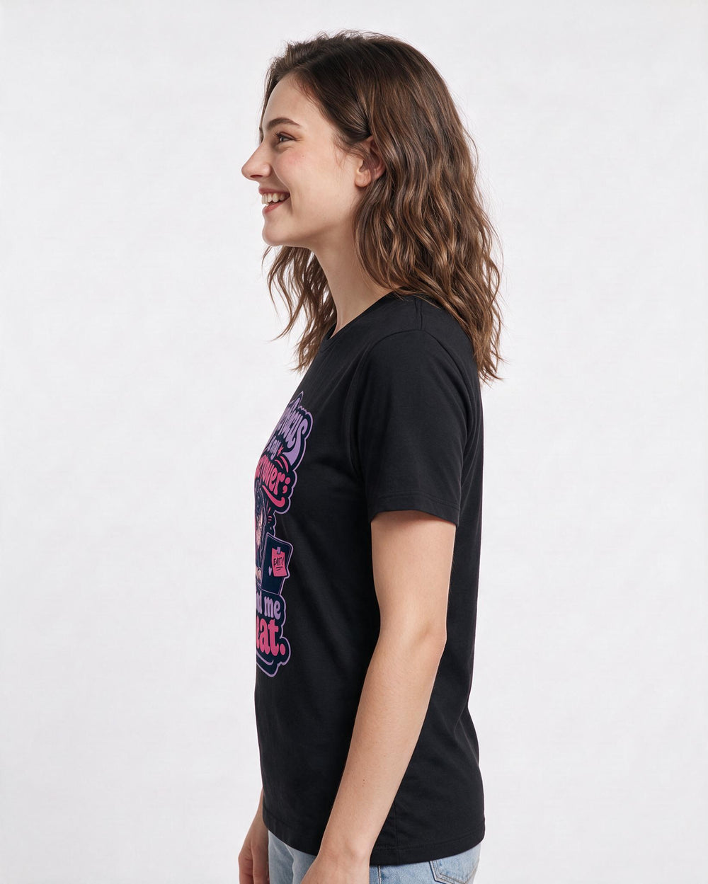 Neurodiversity Black T-Shirt for Women – Everyday Expression Graphic Tee product image 2