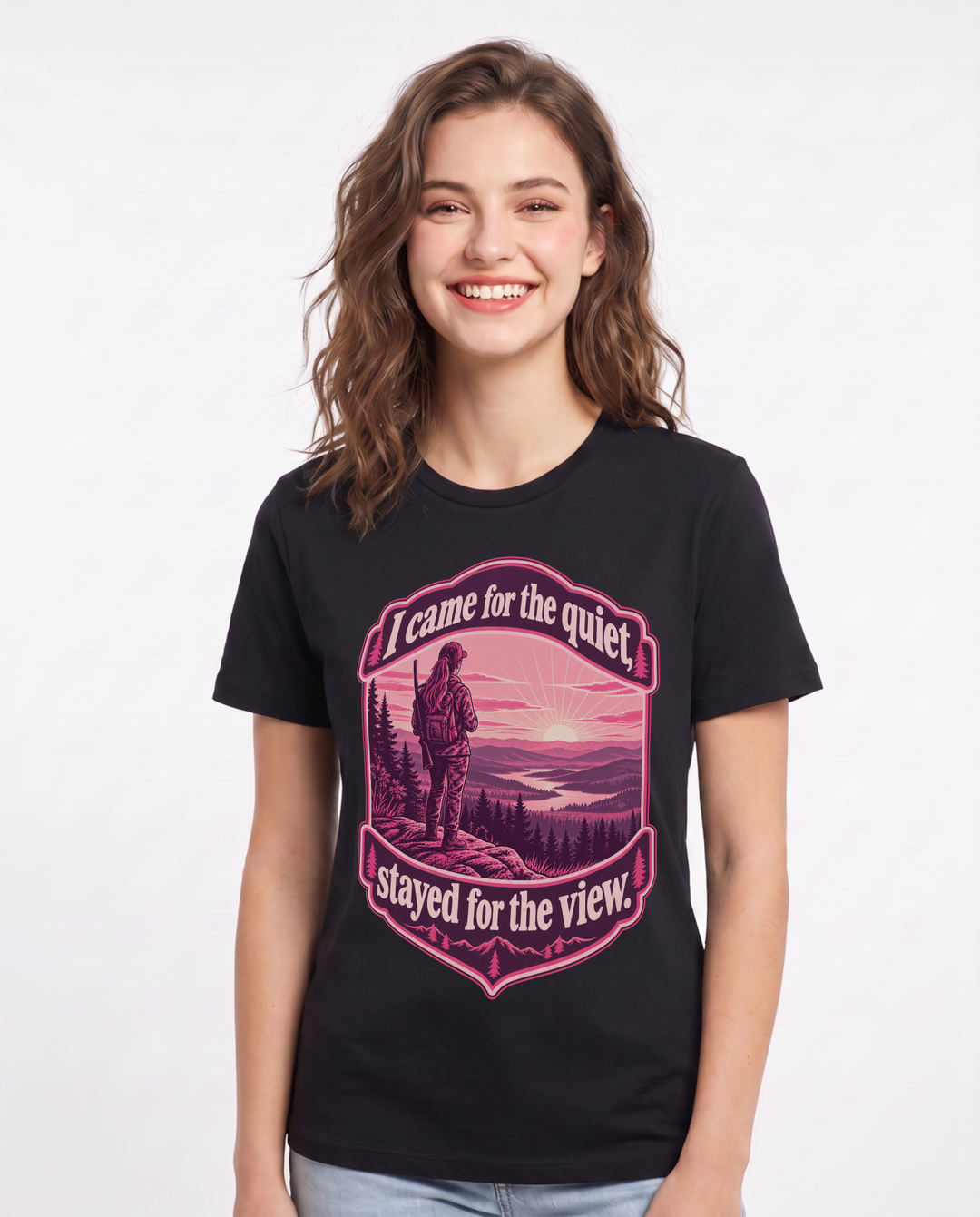 Hunting Black T-Shirt for Women – Everyday Expression Graphic Tee product image 3