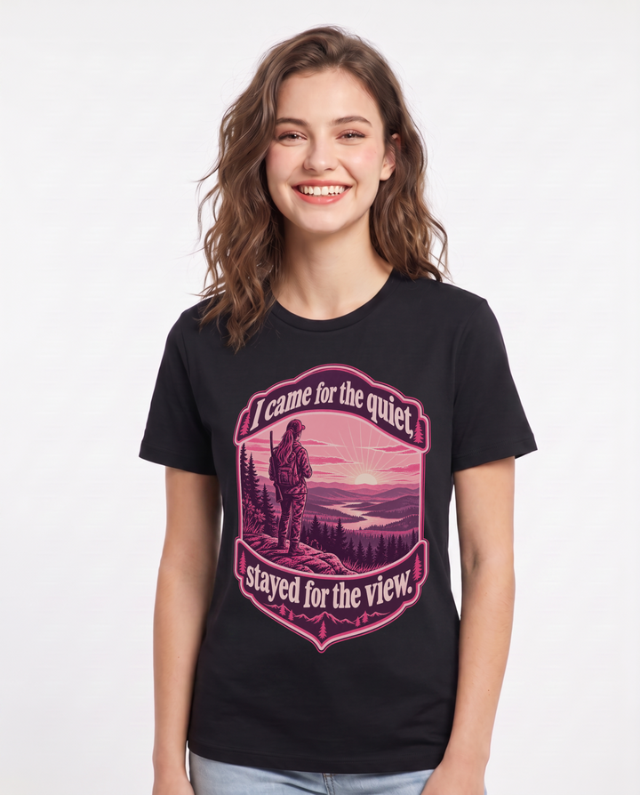 Hunting Black T-Shirt for Women – Everyday Expression Graphic Tee product image 3