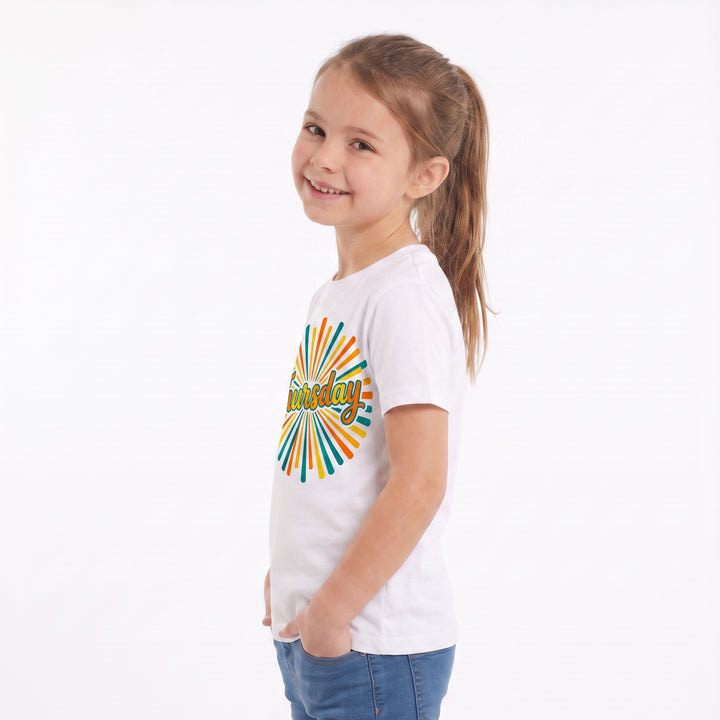 Vibrant Thursday Sunburst White T-Shirt product photo 1