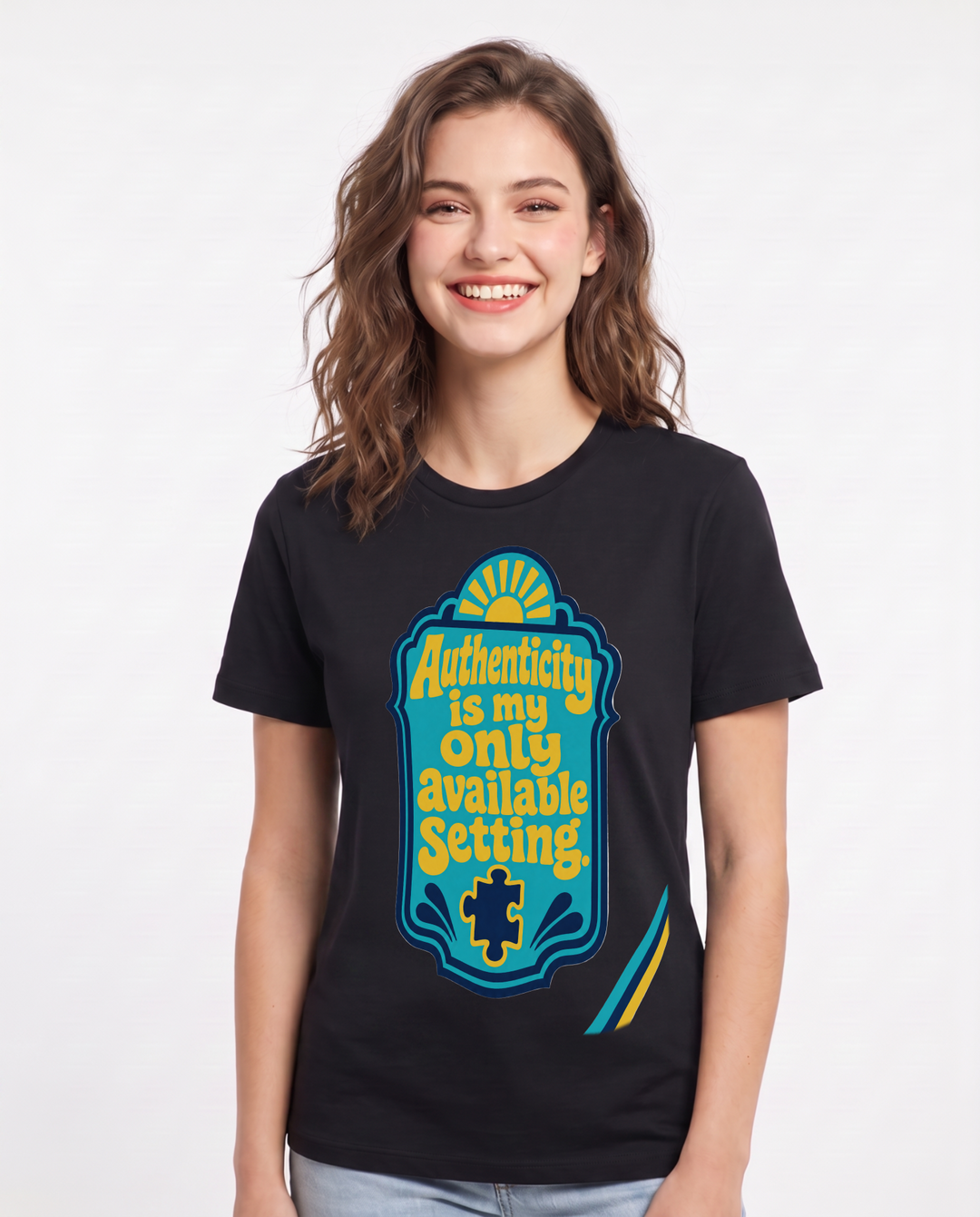 Graphic Women's Black T-Shirt - Authenticity is my only available product image 1