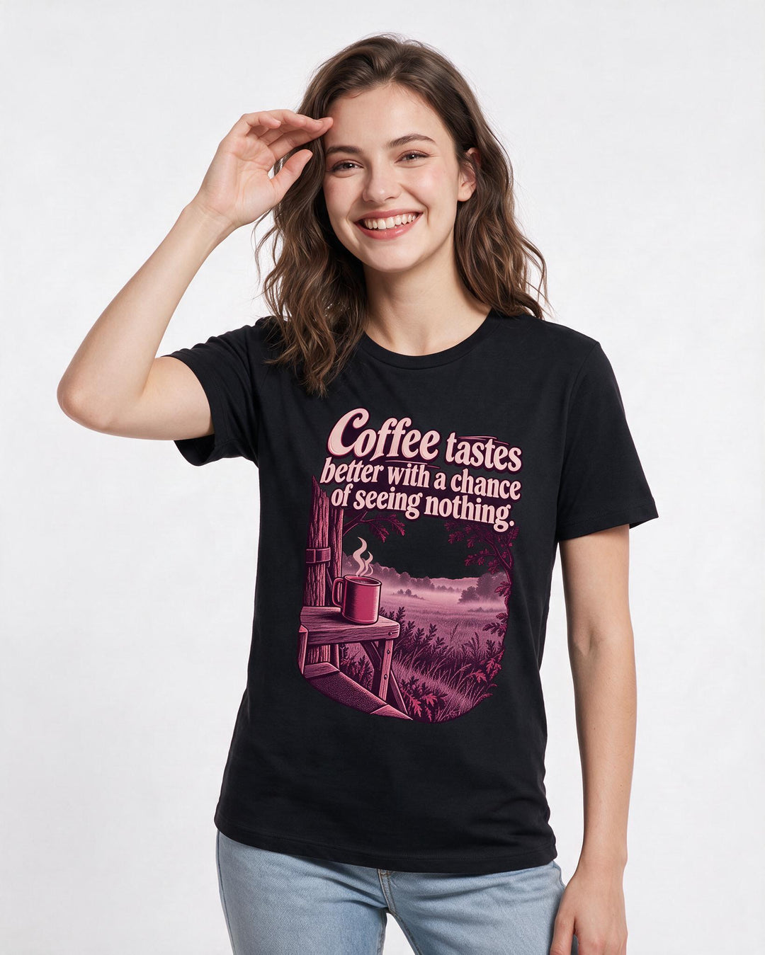 Hunting Black T-Shirt for Women – Everyday Expression Graphic Tee product image 1