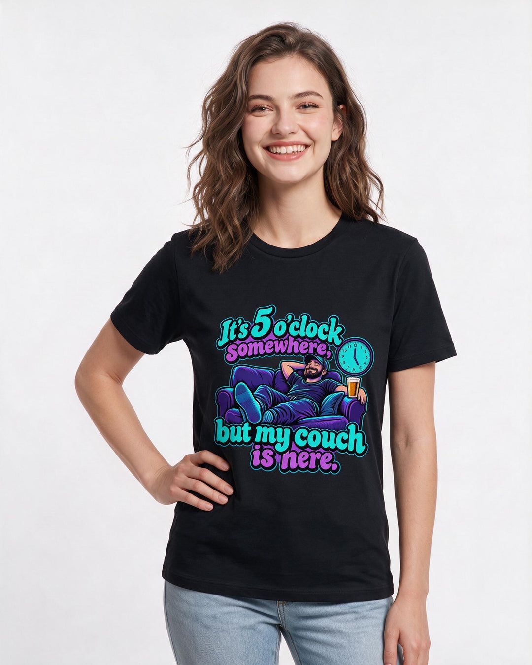 Beer Black T-Shirt for Women – Everyday Expression Graphic Tee product image 1