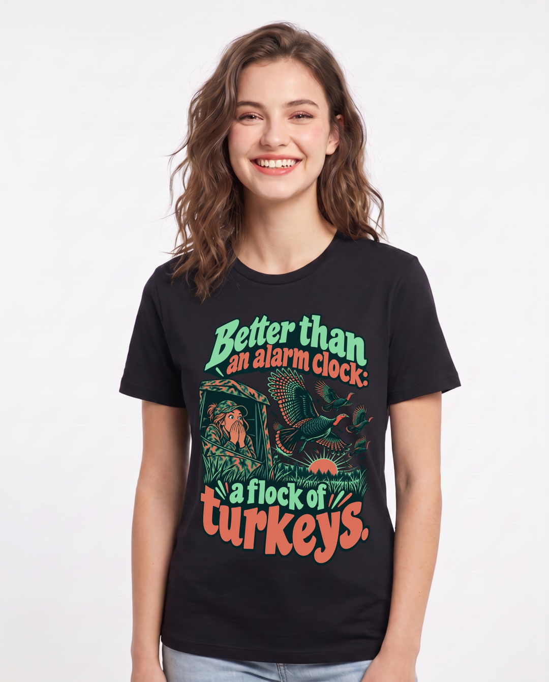 Hunting Black T-Shirt for Women – Everyday Expression Graphic Tee product image 3