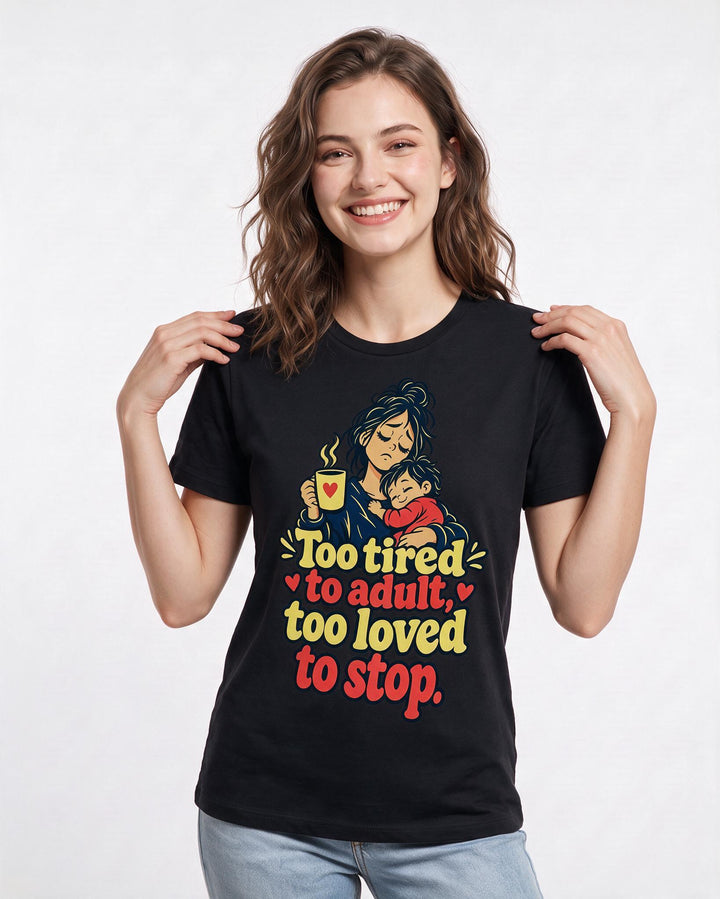 Grandparent Black T-Shirt for Women – Everyday Expression Graphic Tee product image 1