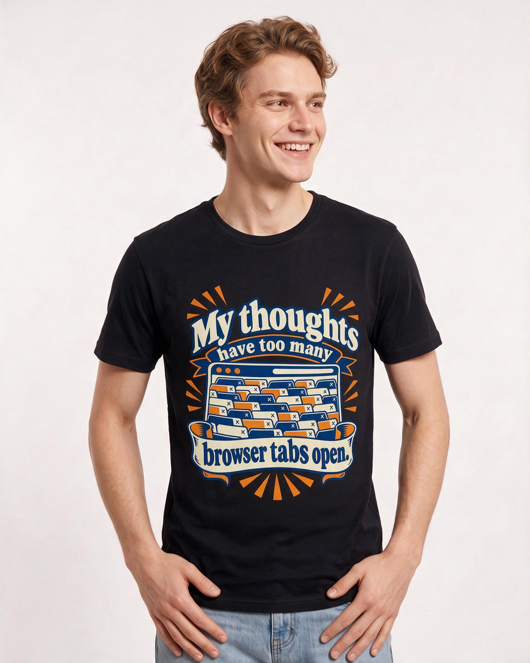 Neurodiversity Black T-Shirt for Men – Everyday Expression Graphic Tee product image 1