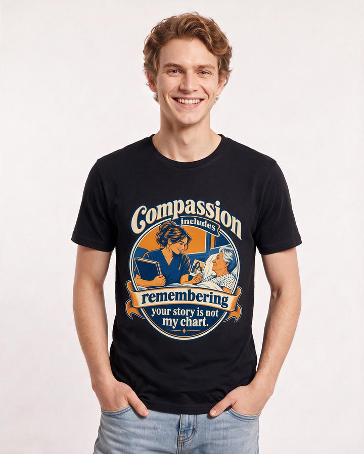 Nurse Black T-Shirt for Men – Nursing Life Graphic Tee product image 1