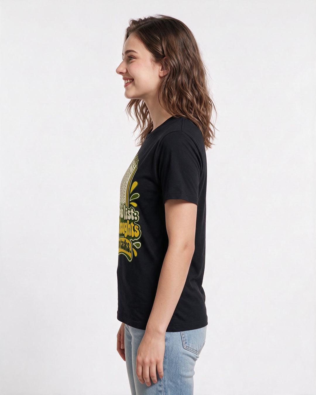 Neurodiversity Black T-Shirt for Women – Everyday Expression Graphic Tee product image 2