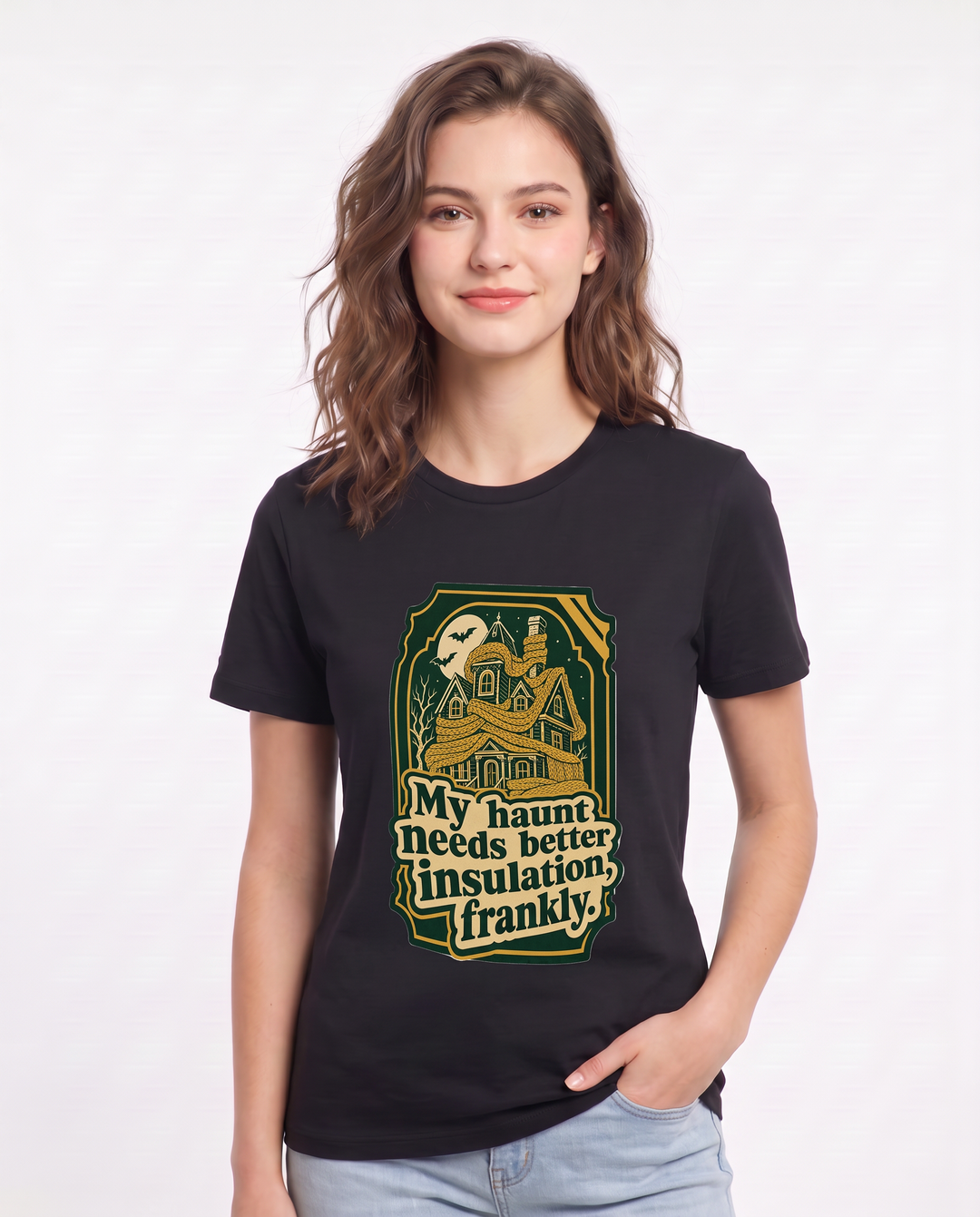 Halloween Women's Black T-Shirt - My haunt needs better insulation, product image 3