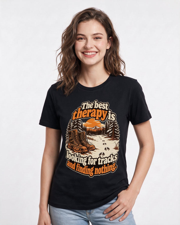 Hunting Black T-Shirt for Women – Everyday Expression Graphic Tee product image 1