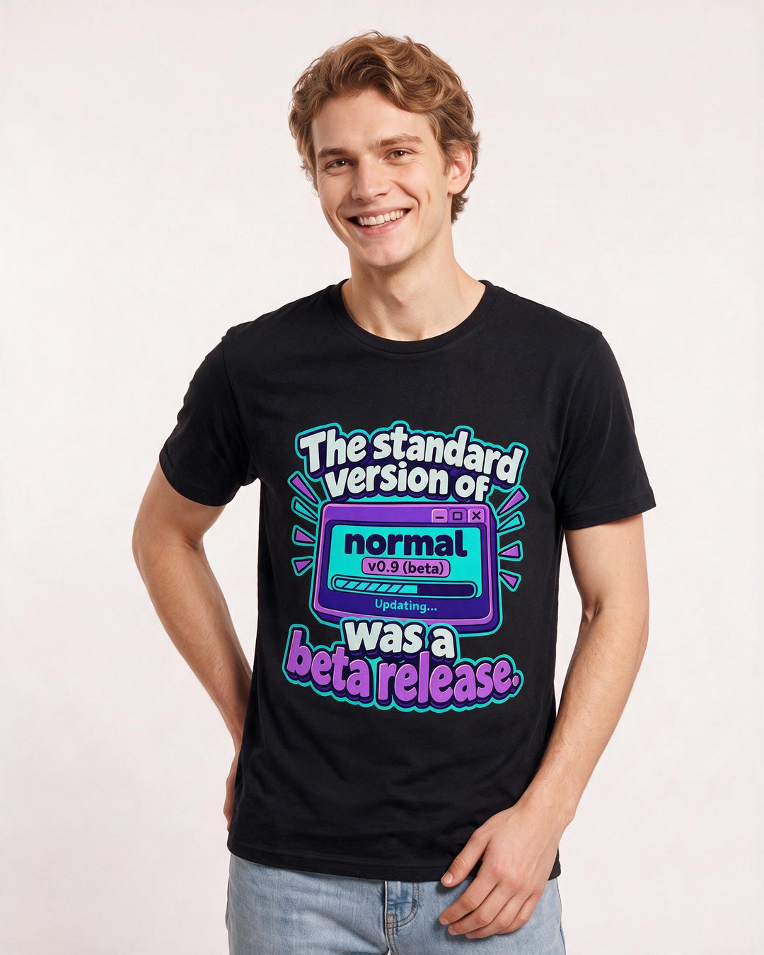 Neurodiversity Black T-Shirt for Men – Everyday Expression Graphic Tee product image 1