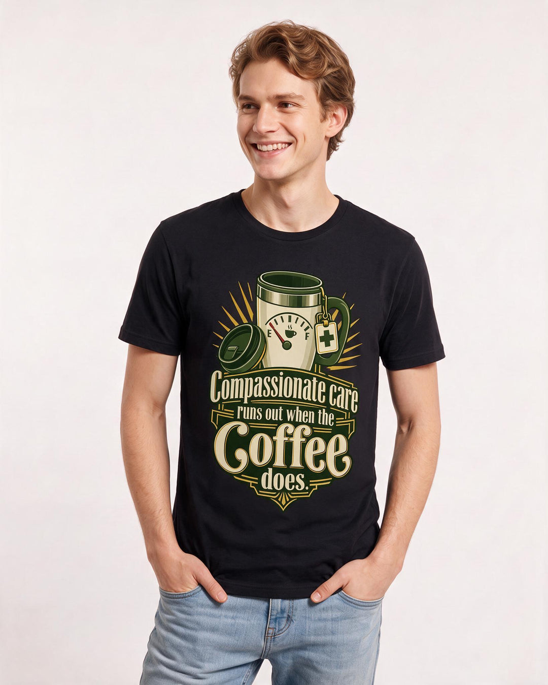 Nurse Black T-Shirt for Men – Nursing Life Graphic Tee product image 1