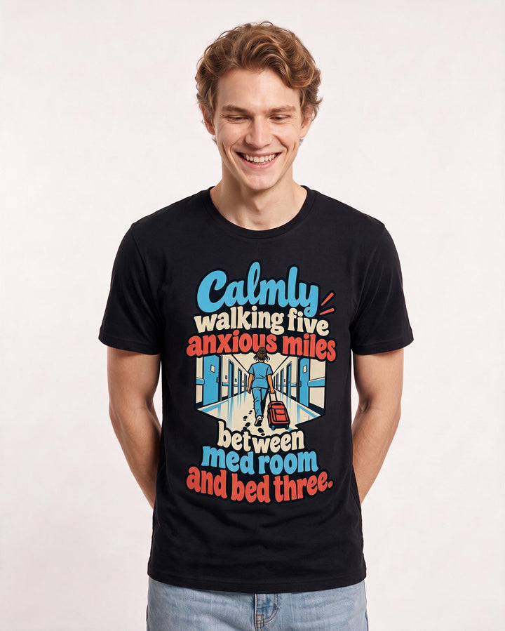 Nurse Black T-Shirt for Men – Nursing Life Graphic Tee product image 1