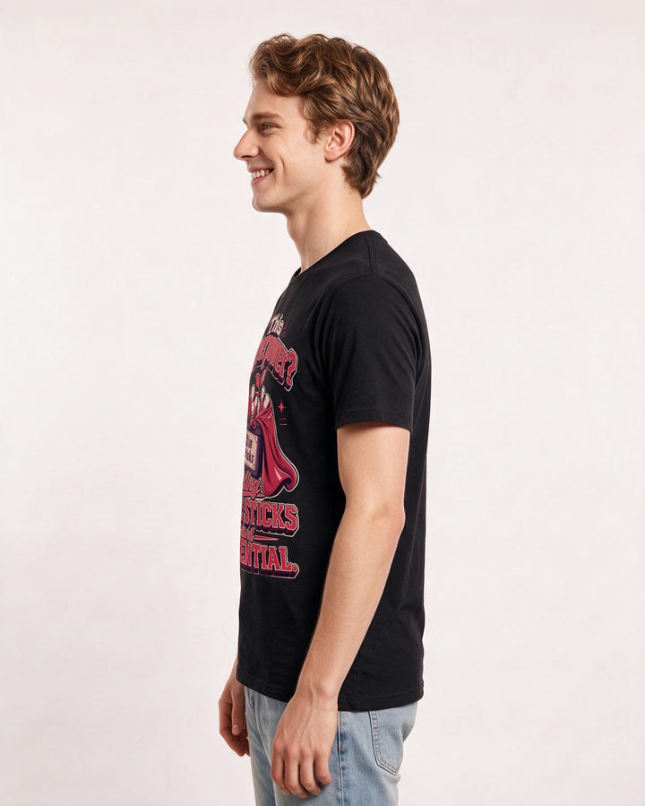Teacher Black T-Shirt for Men – Everyday Expression Graphic Tee product image 2