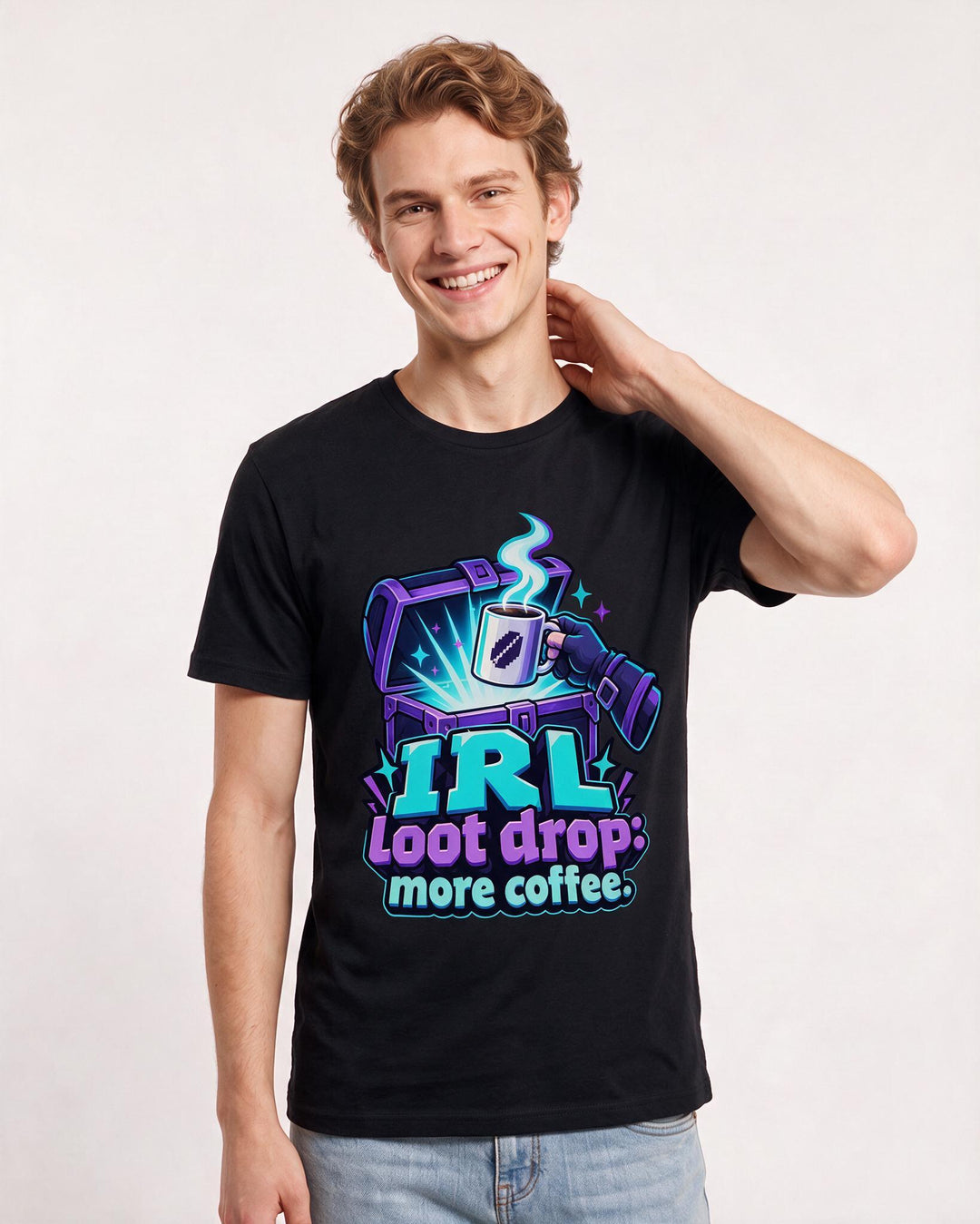 Gaming Black T-Shirt for Men – Game Night Graphic Tee product image 1