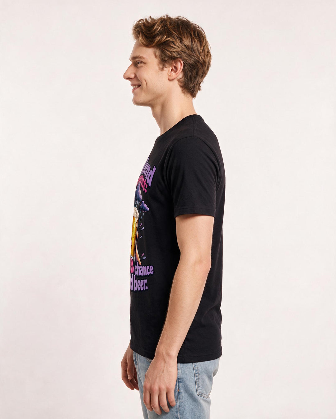 Beer Black T-Shirt for Men – Everyday Expression Graphic Tee product image 2