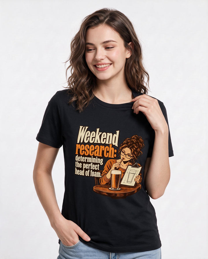 Beer Black T-Shirt for Women – Everyday Expression Graphic Tee product image 1
