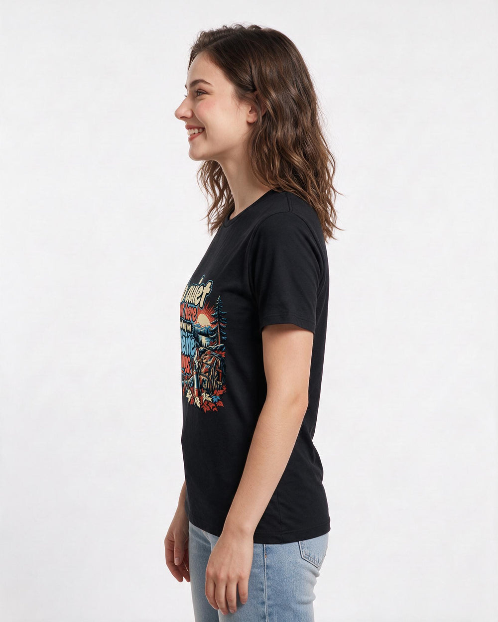 Hunting Black T-Shirt for Women – Everyday Expression Graphic Tee product image 2