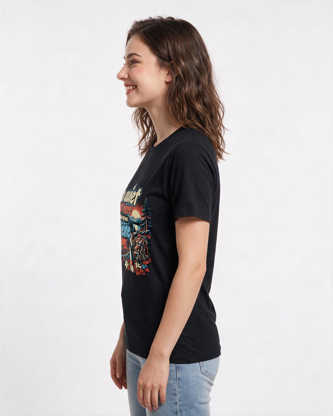 Hunting Black T-Shirt for Women – Everyday Expression Graphic Tee product image 2