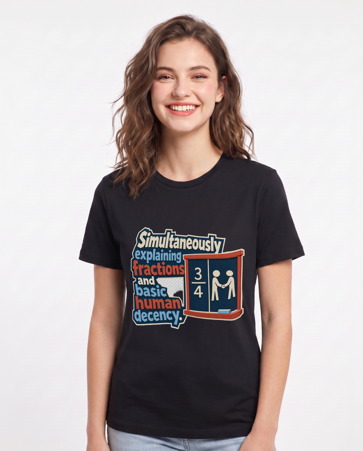 Teacher Black T-Shirt for Women – Everyday Expression Graphic Tee product image 3
