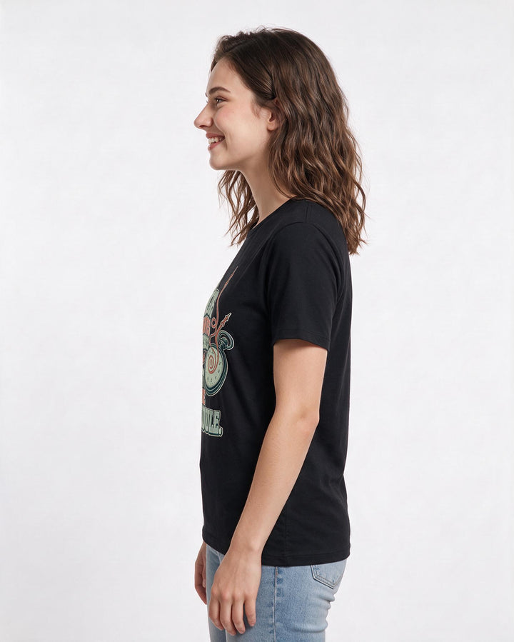 Neurodiversity Black T-Shirt for Women – Everyday Expression Graphic Tee product image 2