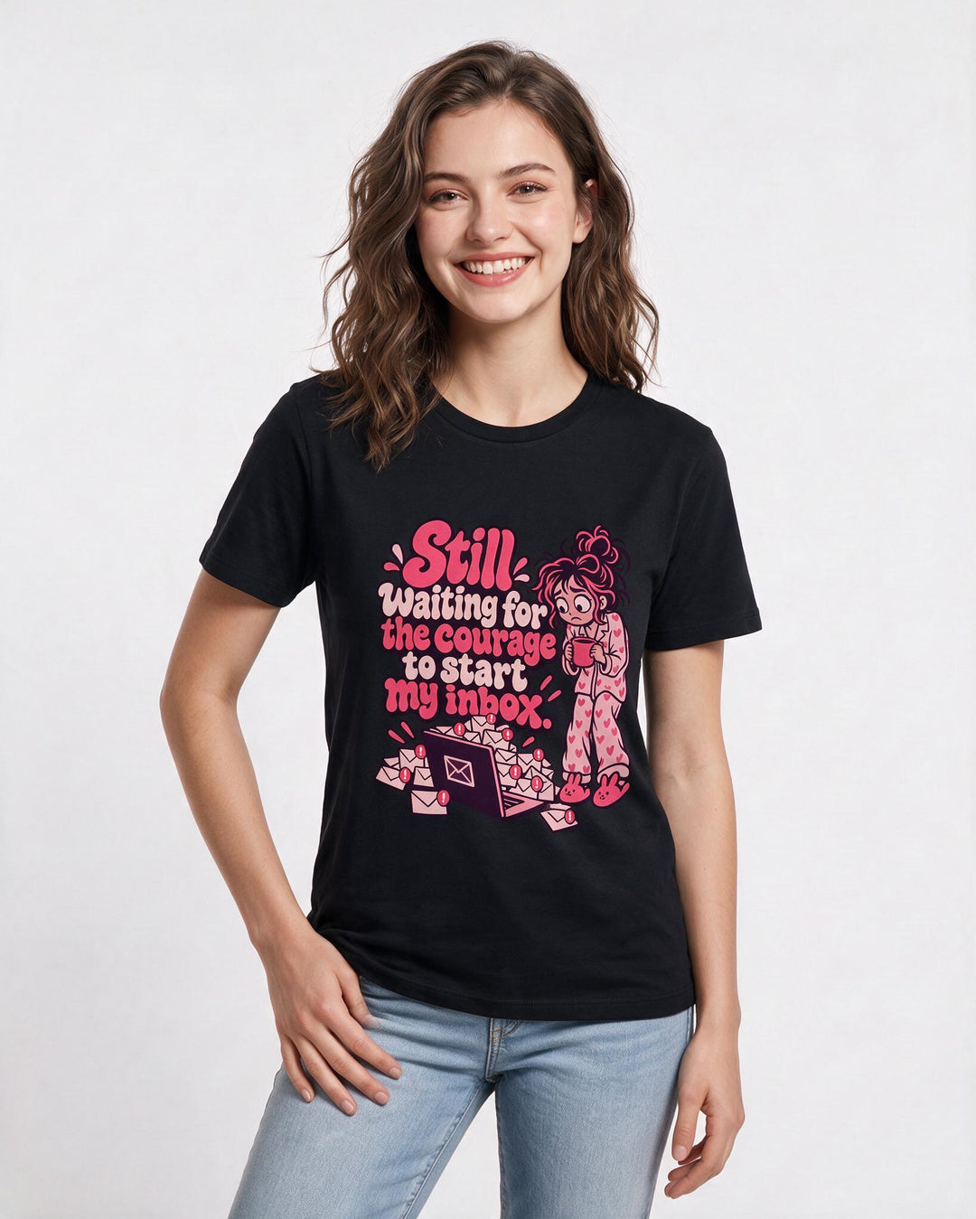 Meme Black T-Shirt for Women – Everyday Expression Graphic Tee product image 1