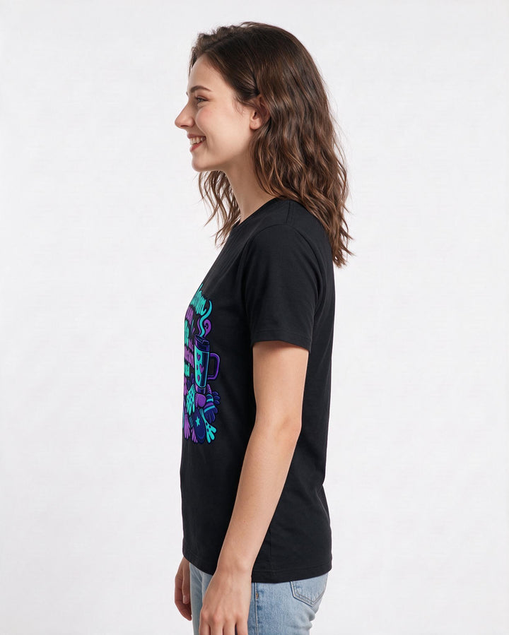 Teacher Black T-Shirt for Women – Everyday Expression Graphic Tee product image 2