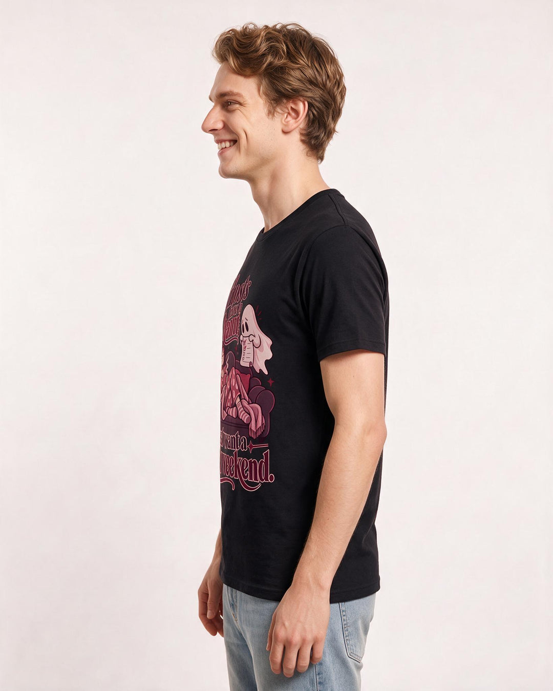 Halloween Black T-Shirt for Men – Halloween Theme Graphic Tee product image 2