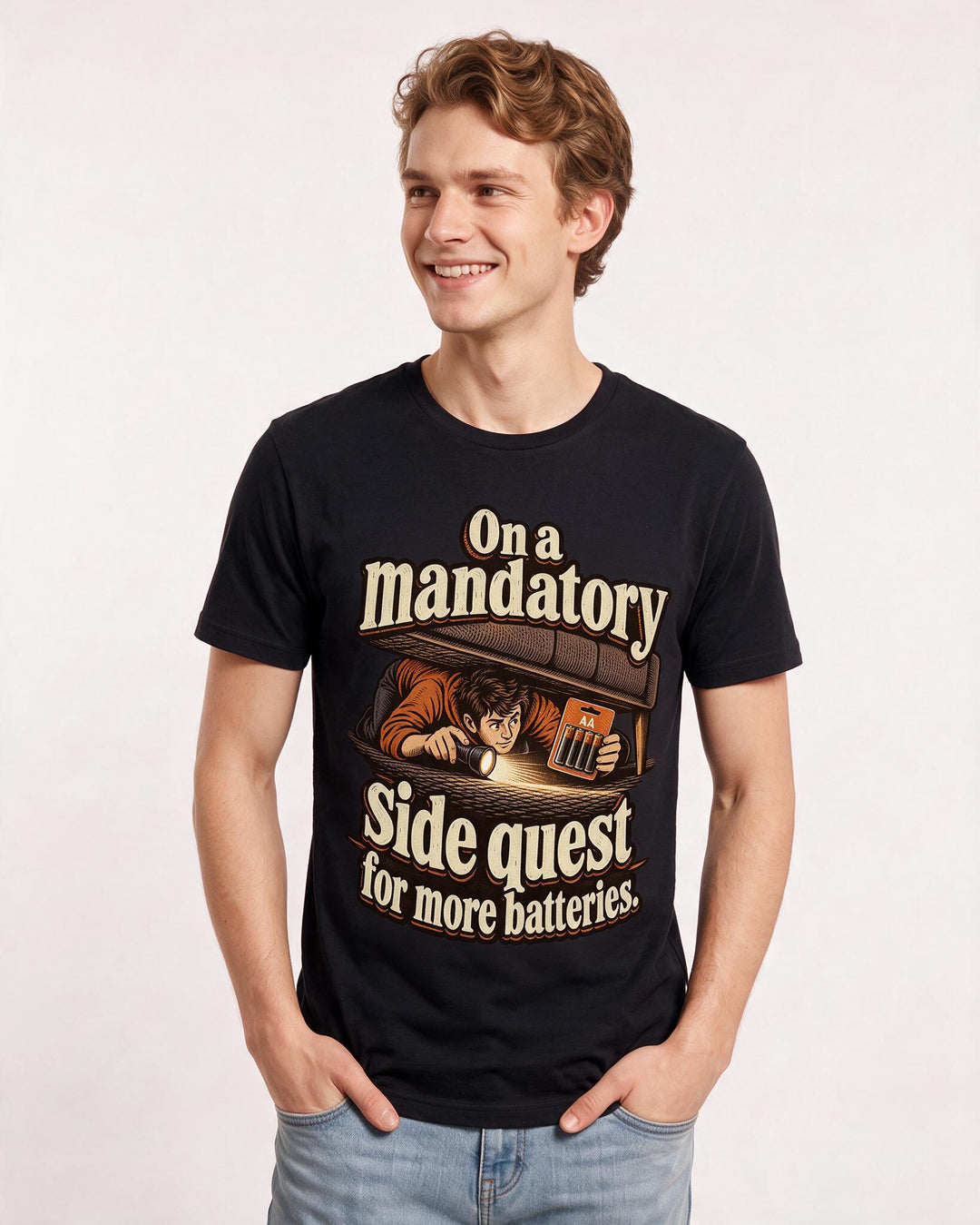 Gaming Black T-Shirt for Men – Game Night Graphic Tee product image 1