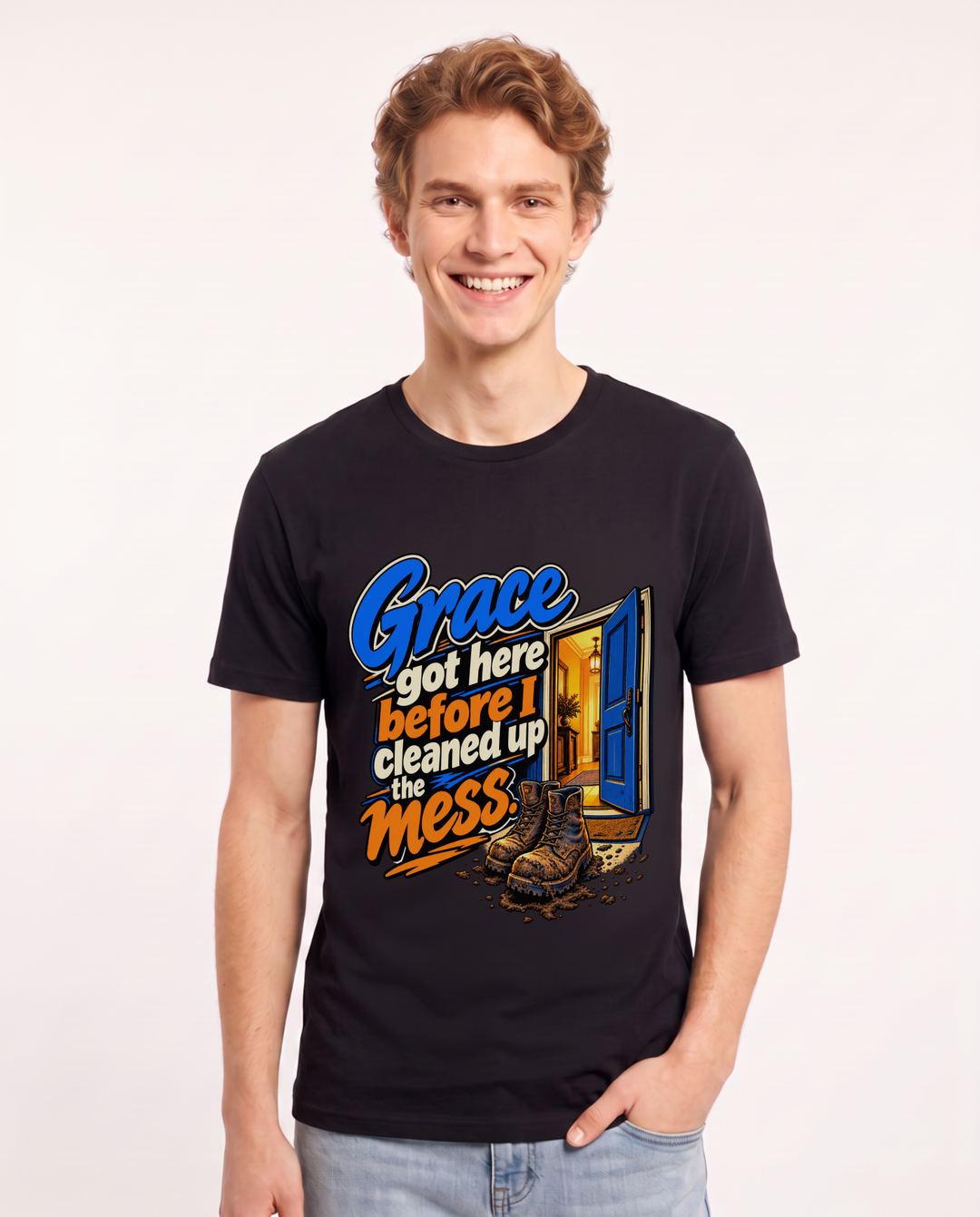 Christian Faith Black T-Shirt for Men – Everyday Expression Graphic Tee product image 3