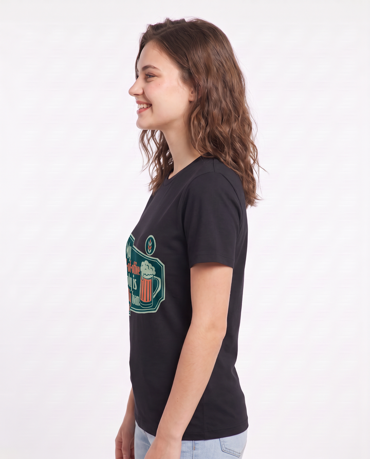 My out-of-office reply is mostly foam. - Women's Black T-Shirt product image 3