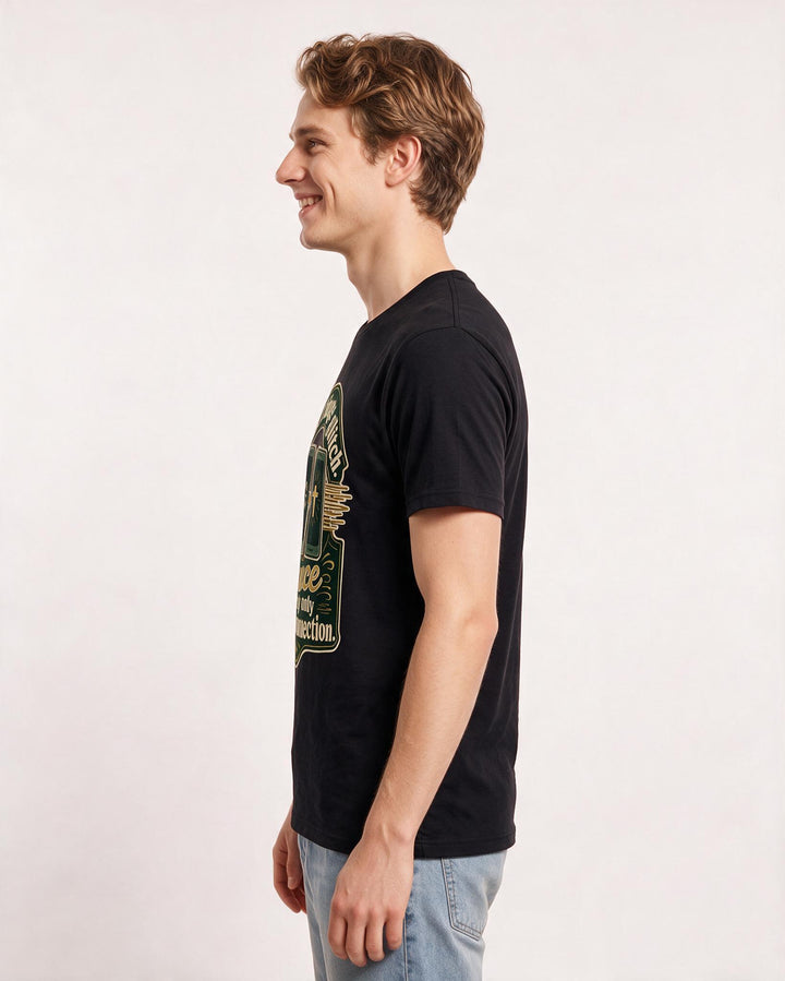 Christian Faith Men's Black T-Shirt – Most things glitch. Grace is my only stable connection. product image 2