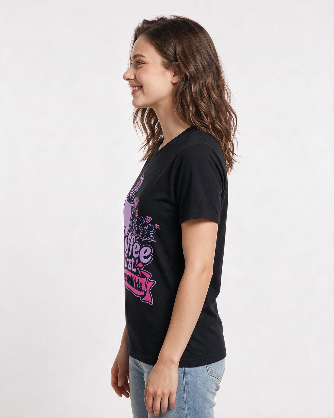 Grandparent Black T-Shirt for Women – Everyday Expression Graphic Tee product image 2