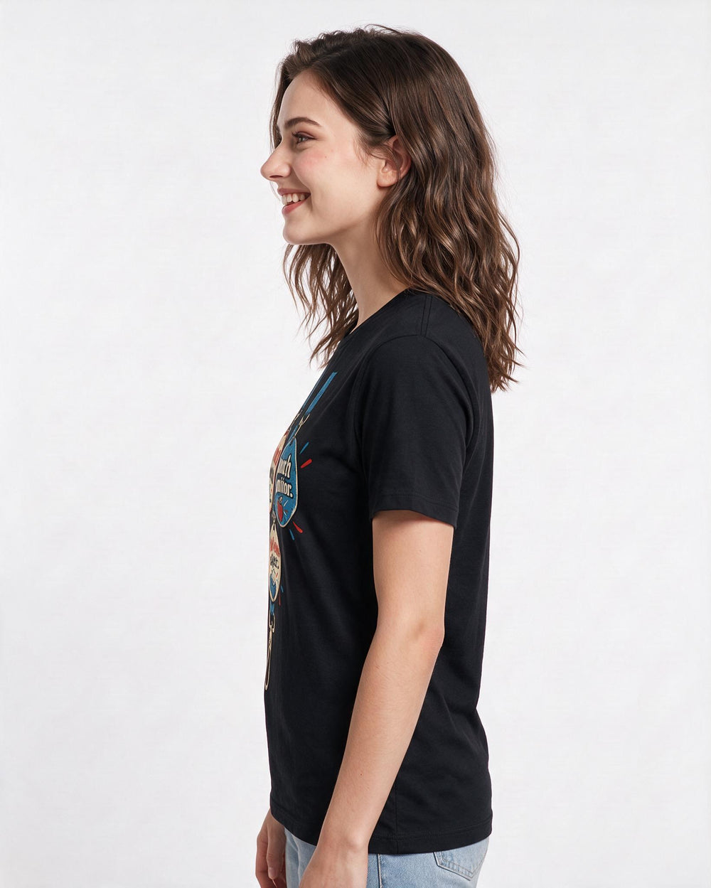 Teacher Black T-Shirt for Women – Everyday Expression Graphic Tee product image 2