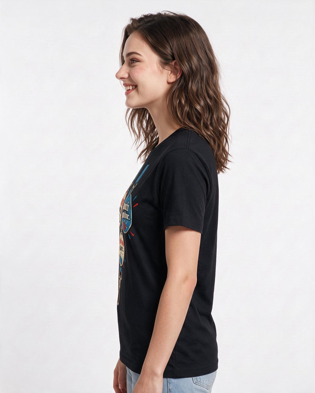 Teacher Black T-Shirt for Women – Everyday Expression Graphic Tee product image 2