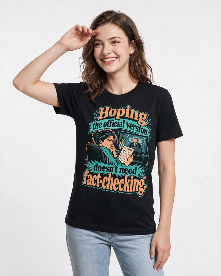 Political Statement Black T-Shirt for Women – Everyday Expression Graphic Tee product image 1