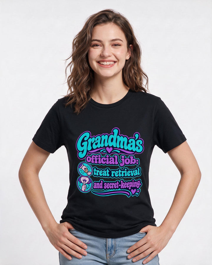 Grandparent Black T-Shirt for Women – Everyday Expression Graphic Tee product image 1