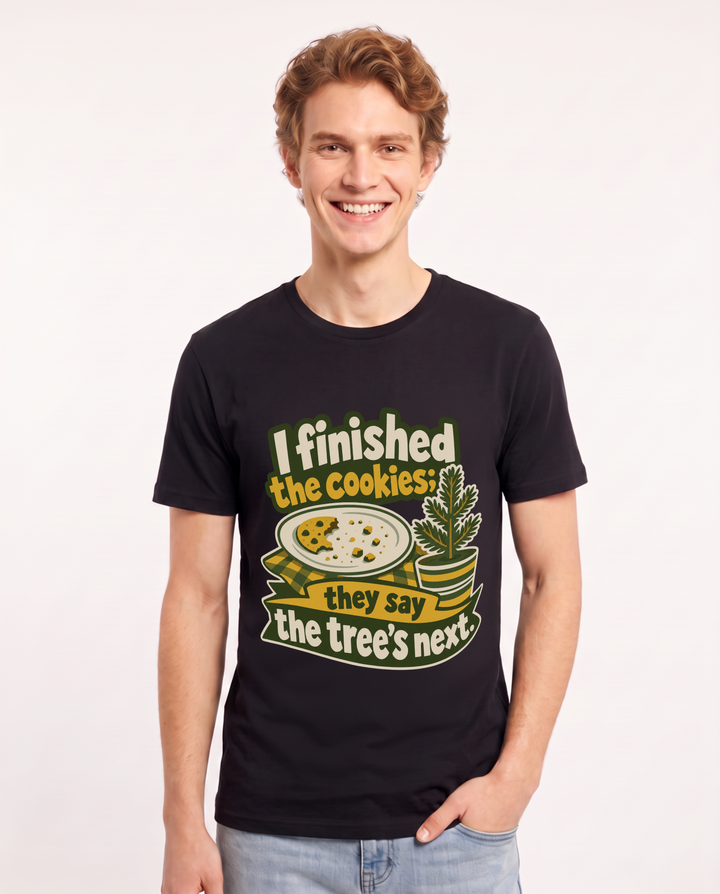 Christmas Black T-Shirt for Men – Holiday Theme Graphic Tee product image 3